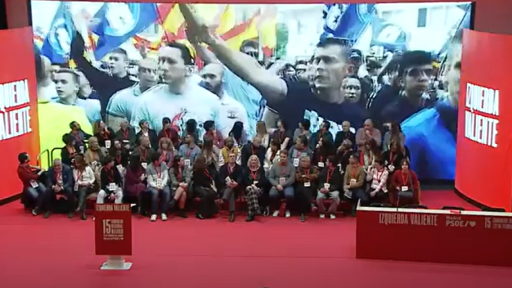 Marchas con saludos nazis en el vídeo del PSOE de Madrid relacionado con Ayuso.
