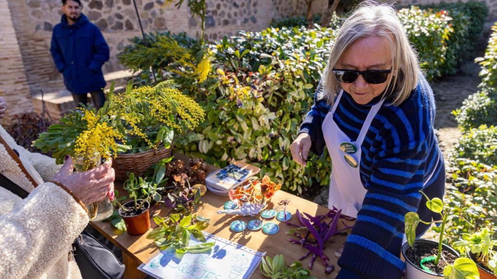 Lola Vázquez en el Jardín de San Lucas.