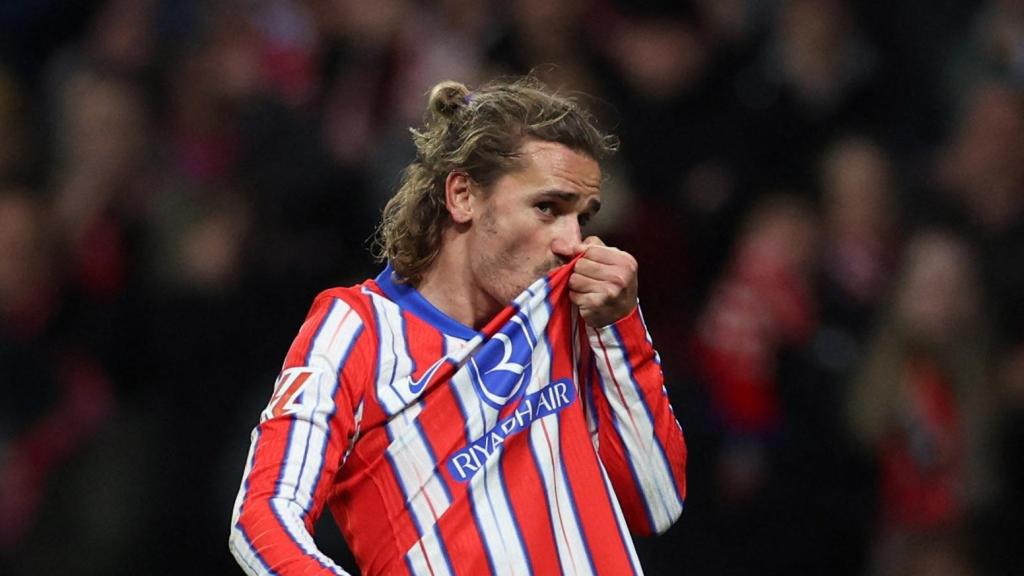 Griezmann celebra su gol contra el Mallorca.