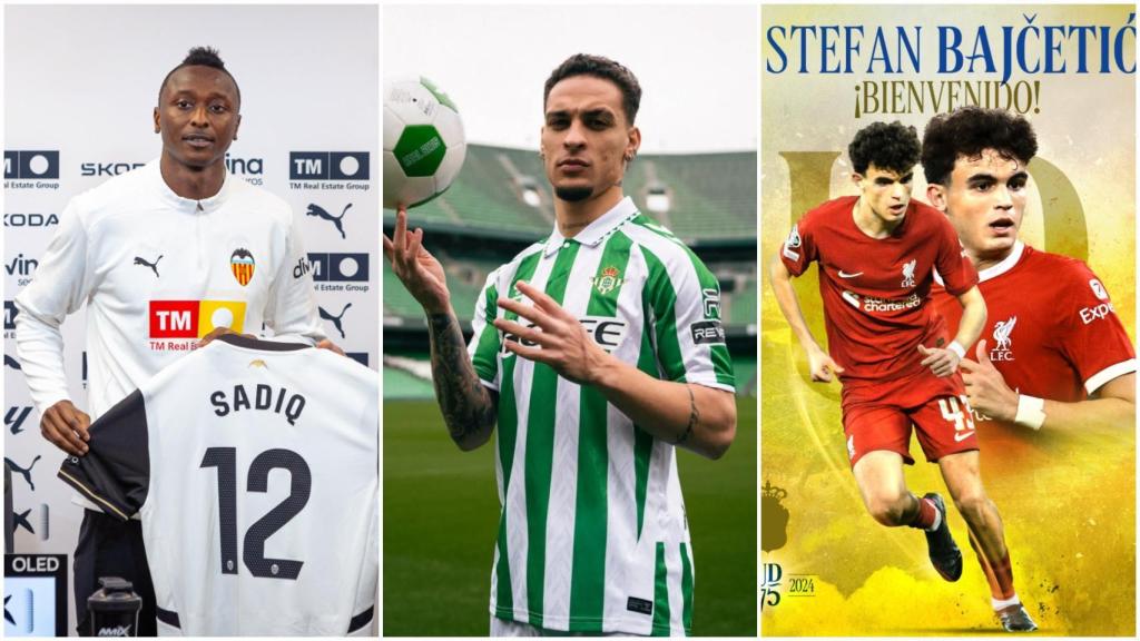 Sadiq, Antony y Bajcetic, de izquierda a derecha