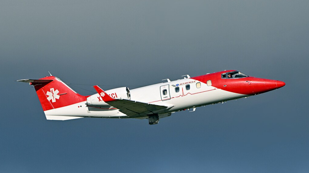 El Learjet 55 ambulancia del accidente
