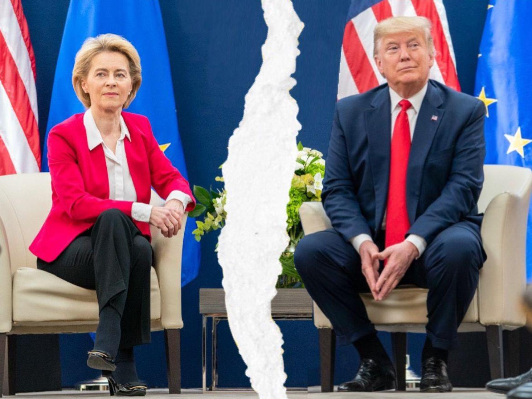 Ursula von der Leyen y Donald Trump, en su encuentro en el Foro de Davos de 2020
