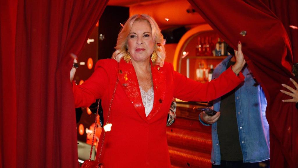 Bárbara Rey llegando a la fiesta de su 75 cumpleaños.