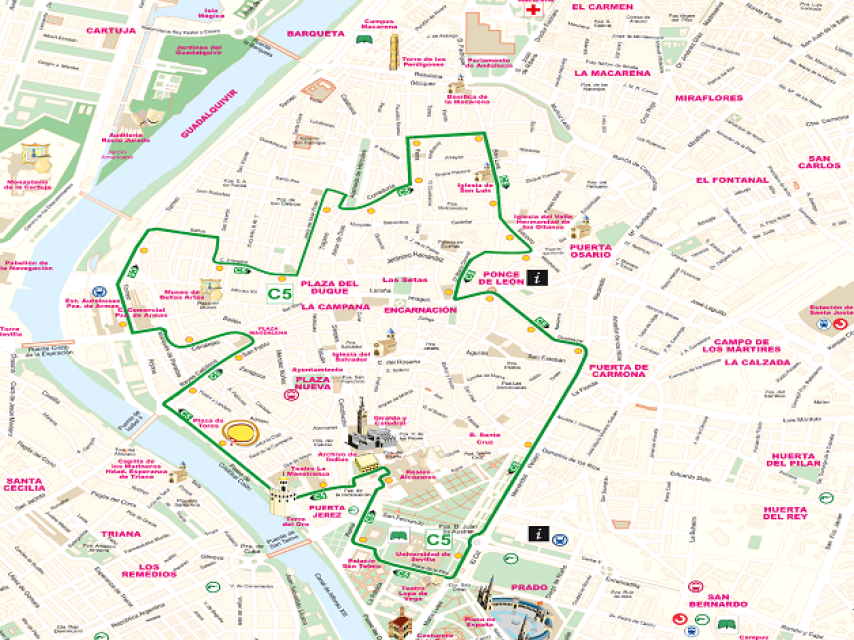 Recorrido de la nueva línea C5.