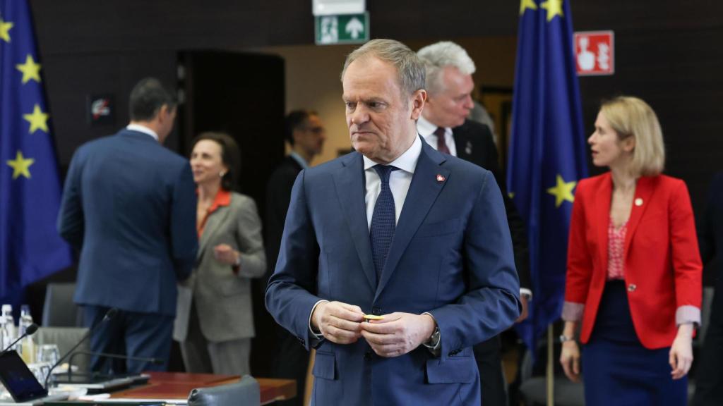 El primer ministro polaco, Donald Tusk, durante la cumbre informal de este lunes en Bruselas