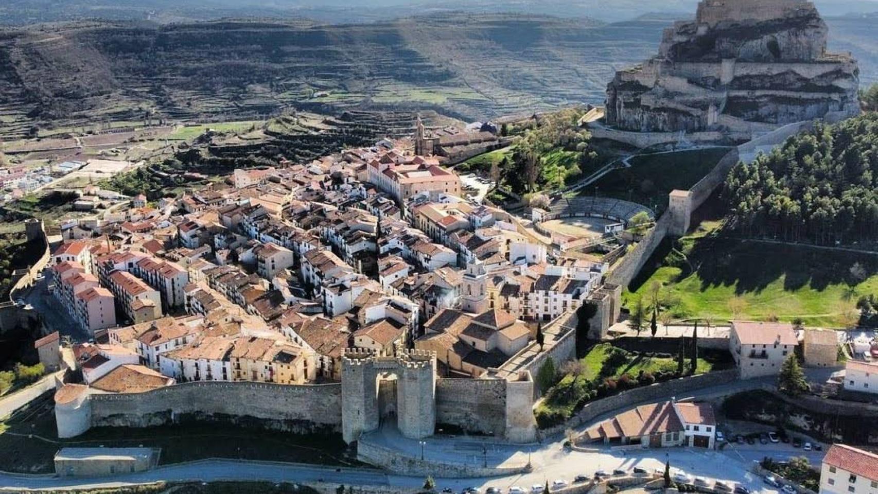 Vista desde las alturas de Morella. Cases de Morella