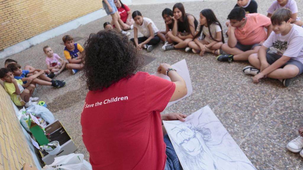 Espacio lectivo de Save the Children en Sevilla.