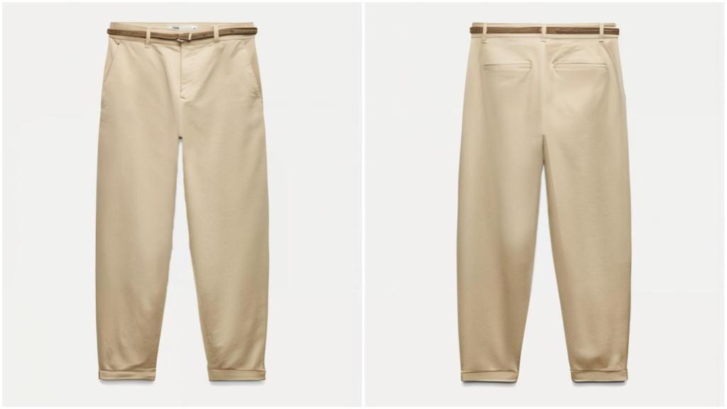 Pantalón chino color beige
