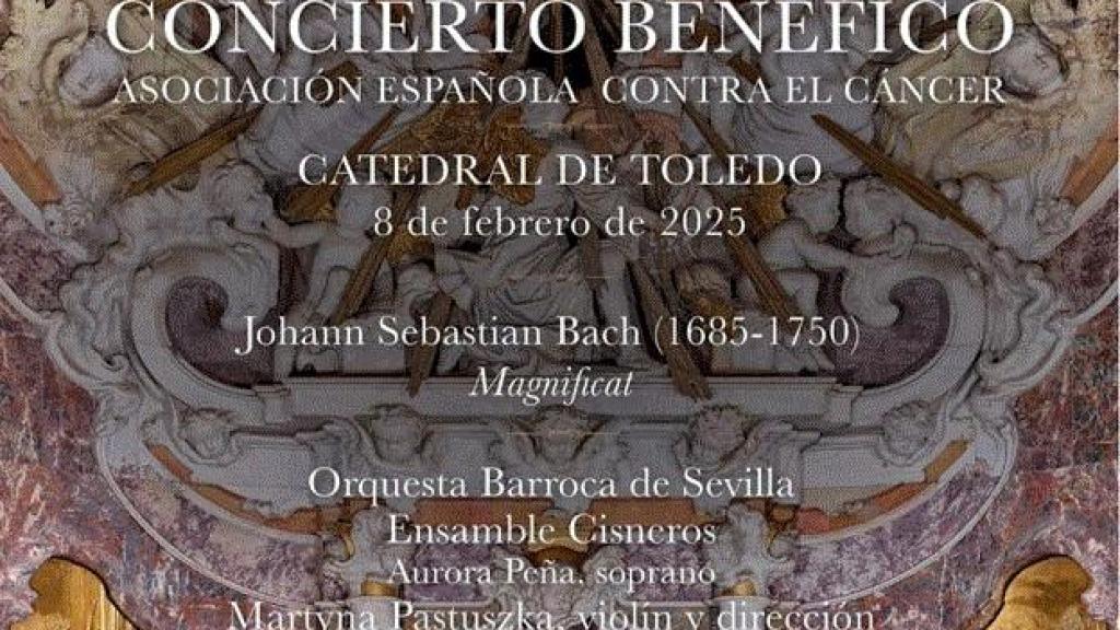 El cartel del concierto benéfico.