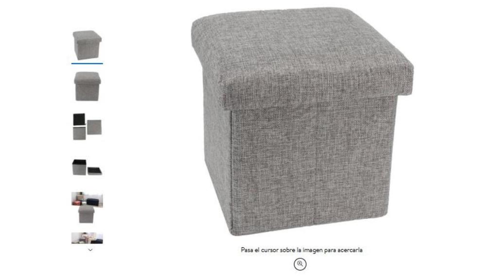 Banco plegable de almacenamiento