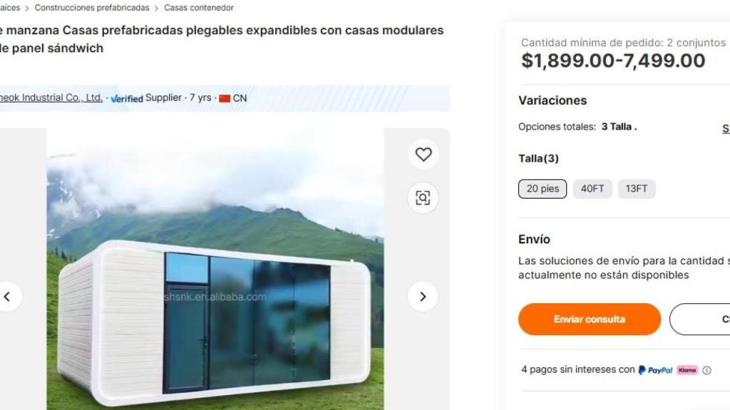 Casa prefabricada de alibaba
