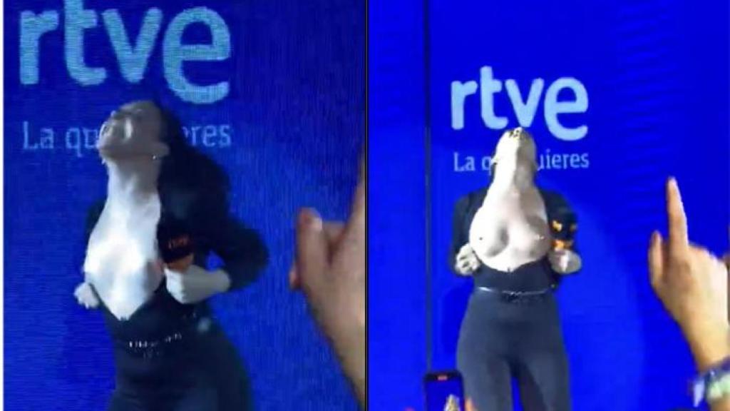 Inés Hernand en la fiesta posterior al Benidorm Fest.