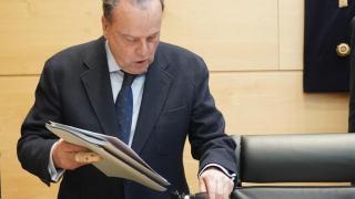 El presidente del Consejo de Cuentas, Mario Amilivia, durante su comparecencia de este lunes en las Cortes