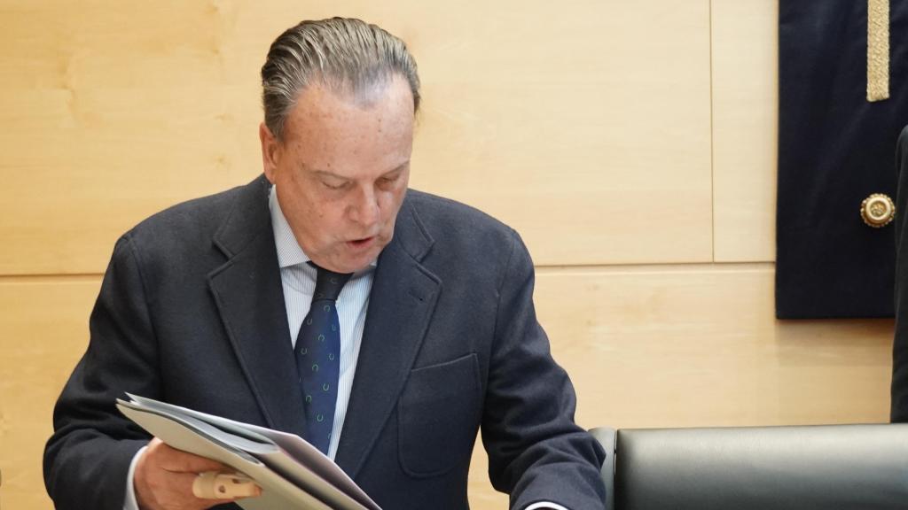 El presidente del Consejo de Cuentas, Mario Amilivia, durante su comparecencia de este lunes en las Cortes