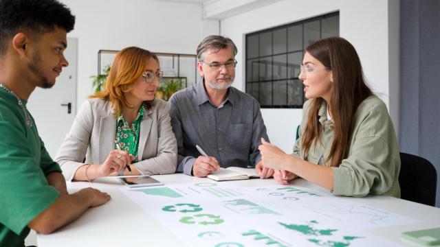 Equipo directivo de una empresa. Imagen de archivo.
