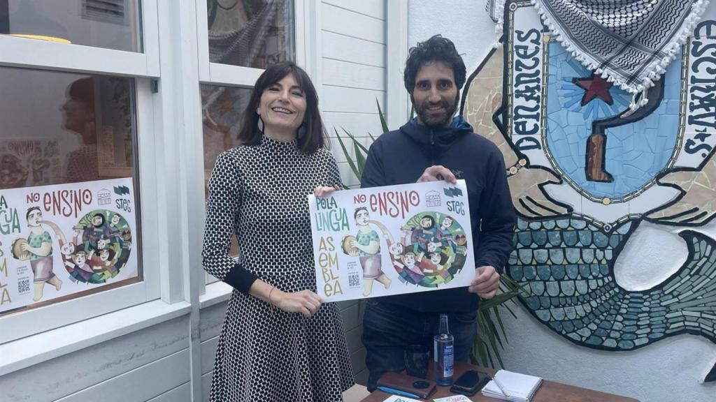 Los representantes de STEG, Comba Campoy y Miguel Paz.