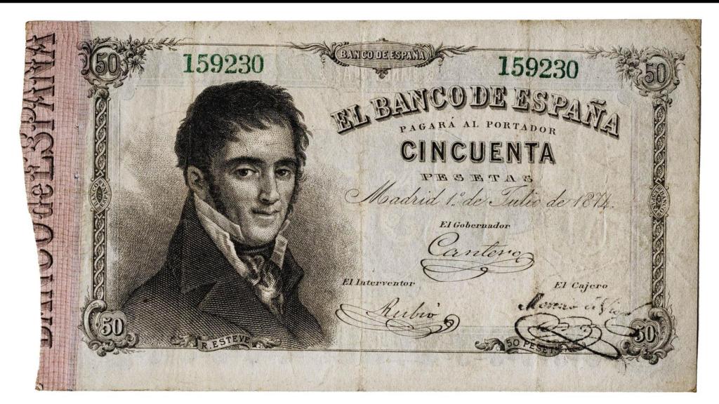 Anverso billete 50 pesetas