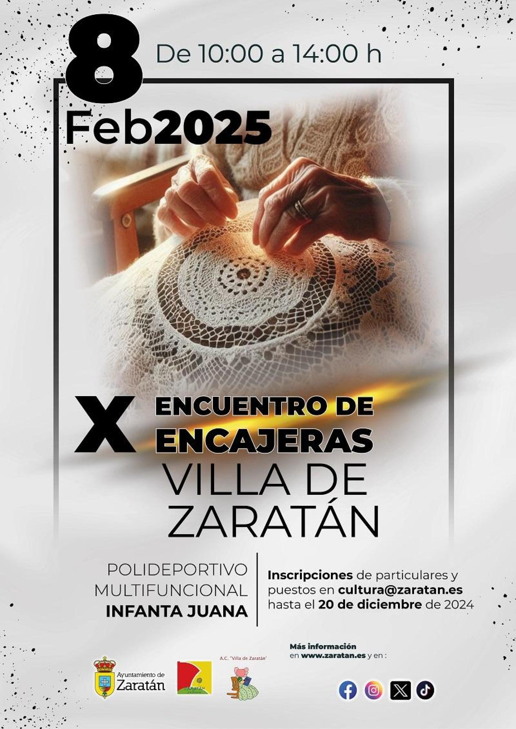 Imagen del cartel del X Encuentro de Encajeras Villa de Zaratán