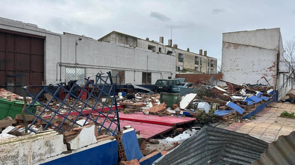 Daños ocasionados en Torre de Juan Abad por el paso de la borrasca 'Herminia'.