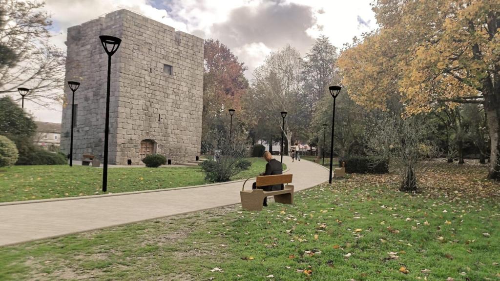 Imagen virtual de la rehabilitación del monumento y su entorno.