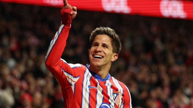 Simeone celebra su gol contra el Getafe.