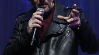 Antonio Banderas durante el pase gráfico del musical 'Gypsy', el 4 de febrero en el Teatro Apolo de Madrid. Foto: JJ. Guillén