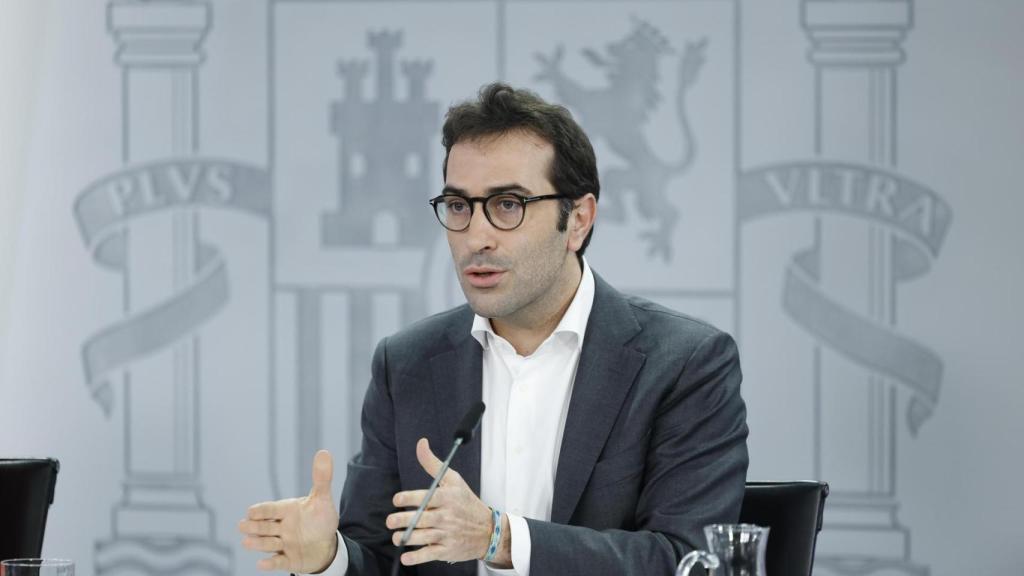 Carlos Cuerpo, ministro de Economía durante su intervención en el Consejo de Ministros de este martes.