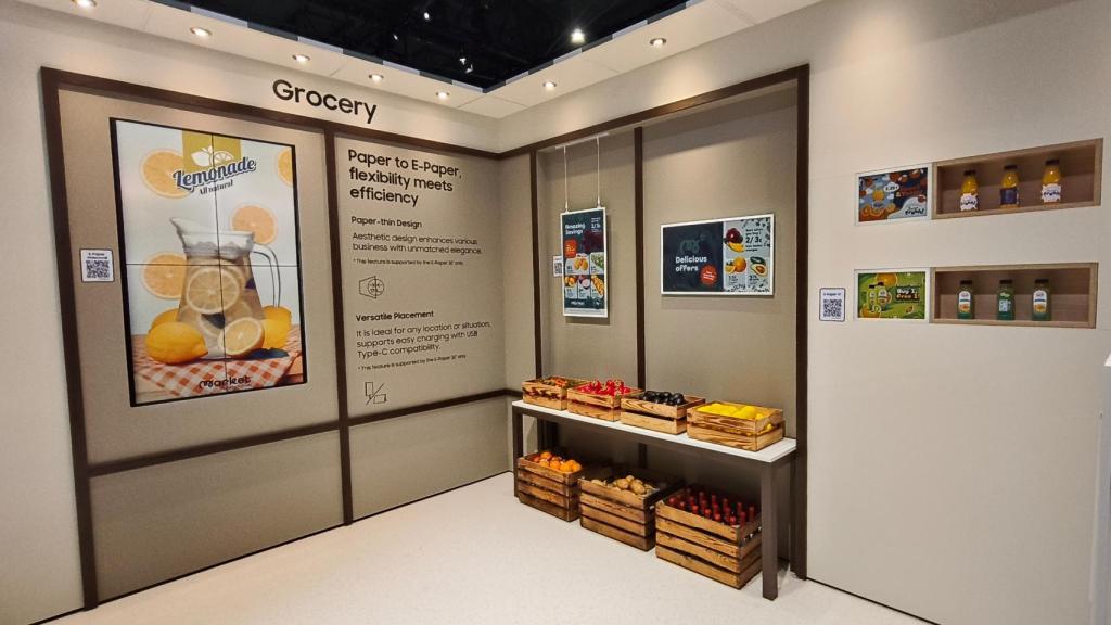 Ejemplos de uso de las pantallas e-paper de Samsung