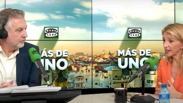 Yolanda Díaz este miércoles en Onda Cero.
