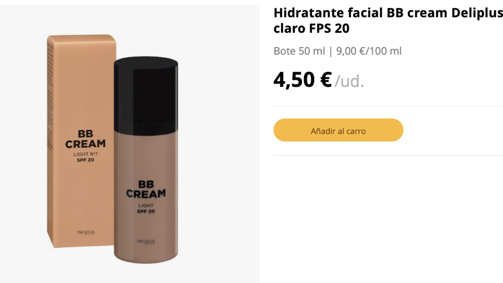 Hidratante facial BB cream.