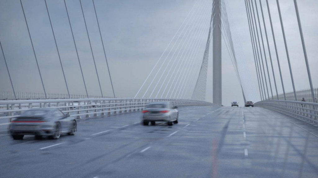 Recreaciones de la propuesta elegida para el puente de la SE-40 sobre el Guadalquivir