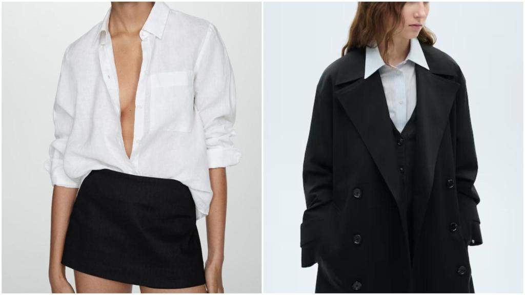 Falda pantalón y gabardina de Mango