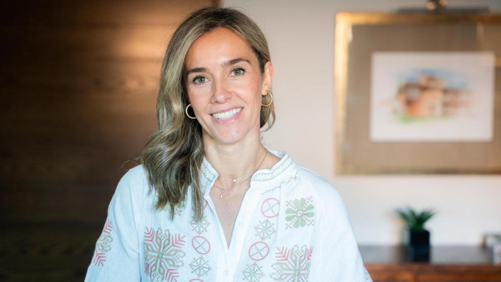 Paula Monreal en el salón de su casa.