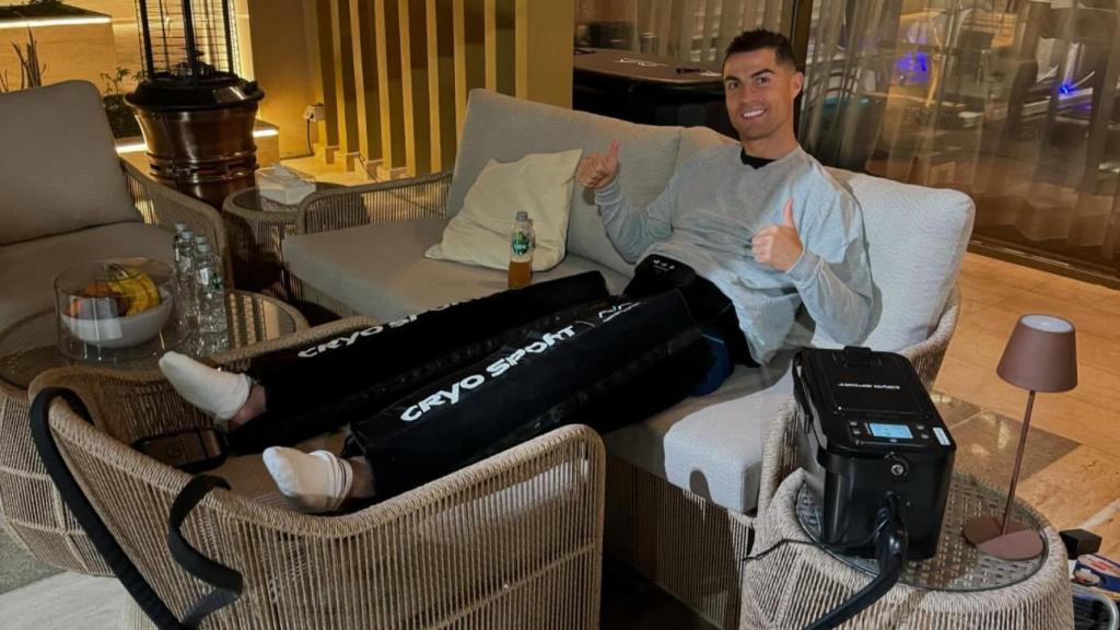 Cristiano Ronaldo y sus botas de compresión criogénica