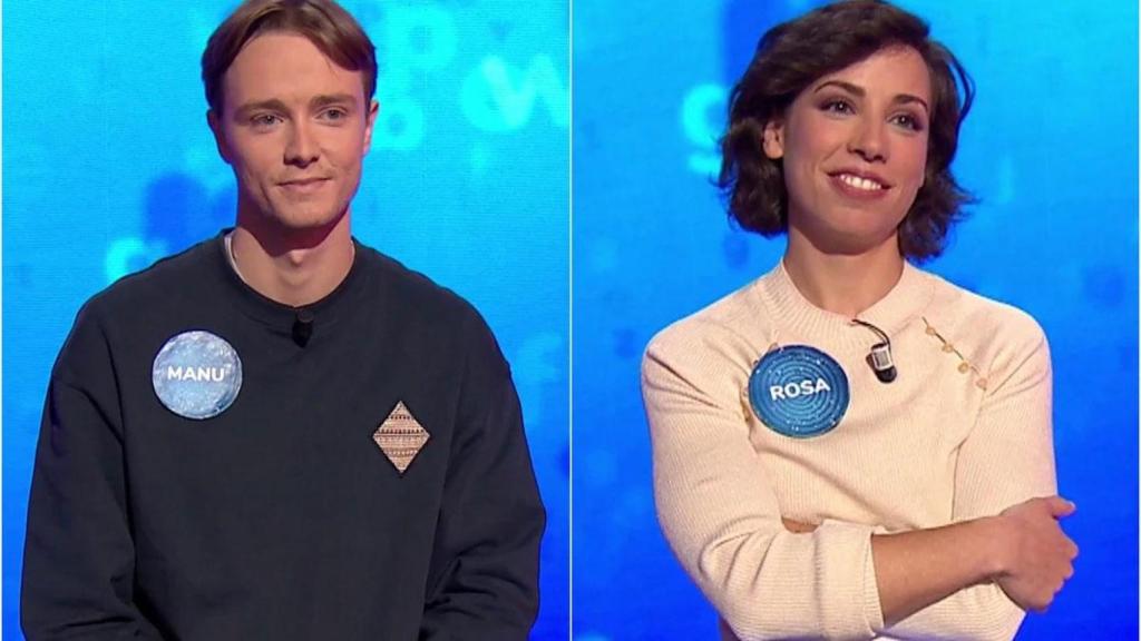 Manu y Rosa en 'Pasapalabra'.