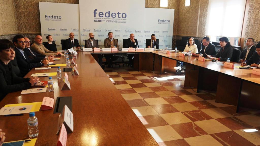 Reunión en la sede de Fedeto. Foto: Diputación de Toledo.