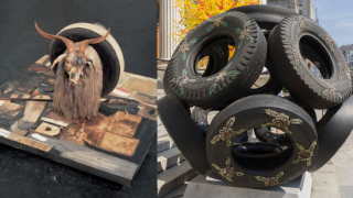 A la izquierda, la obra que obsesionó a Robert Rauschenberg. A la derecha, una pieza de Betsabée Romero.