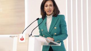 La presidenta de Santander, Ana Botín, presenta los resultados 2024 de la entidad este miércoles.