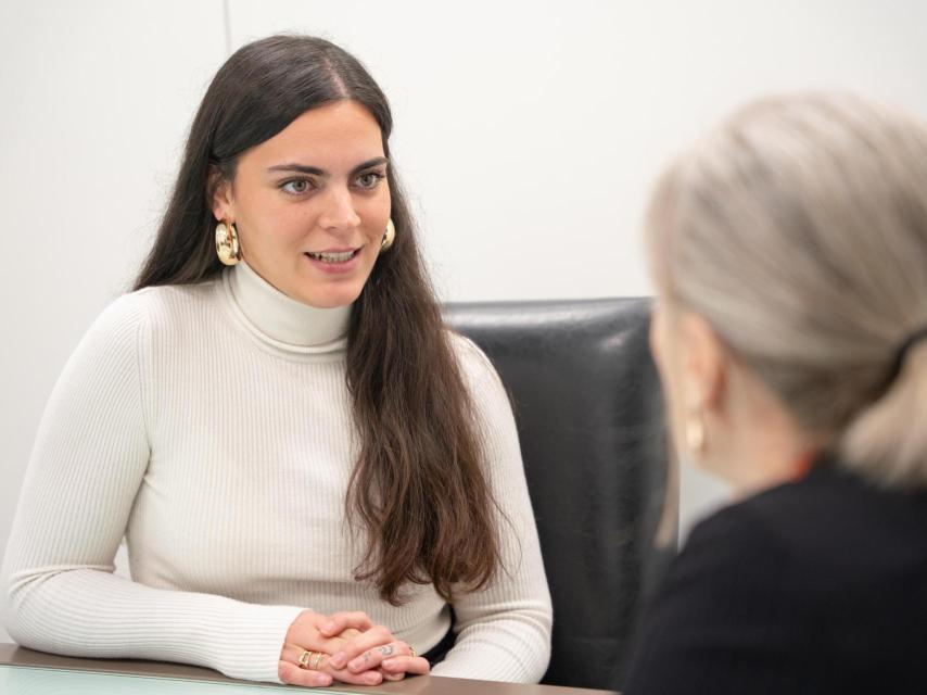 Paula Oviedo, en un momento de la entrevista.
