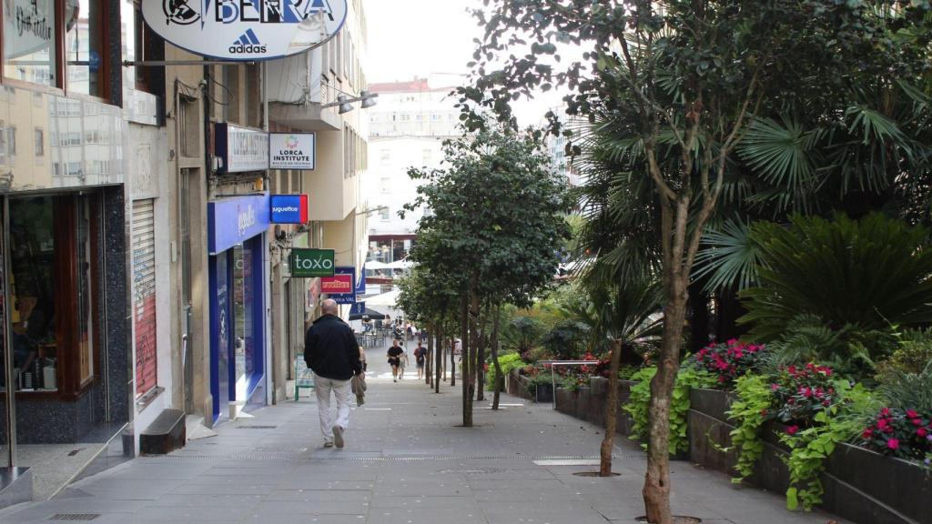 La praza Roxa de Santiago, en la actualidad.