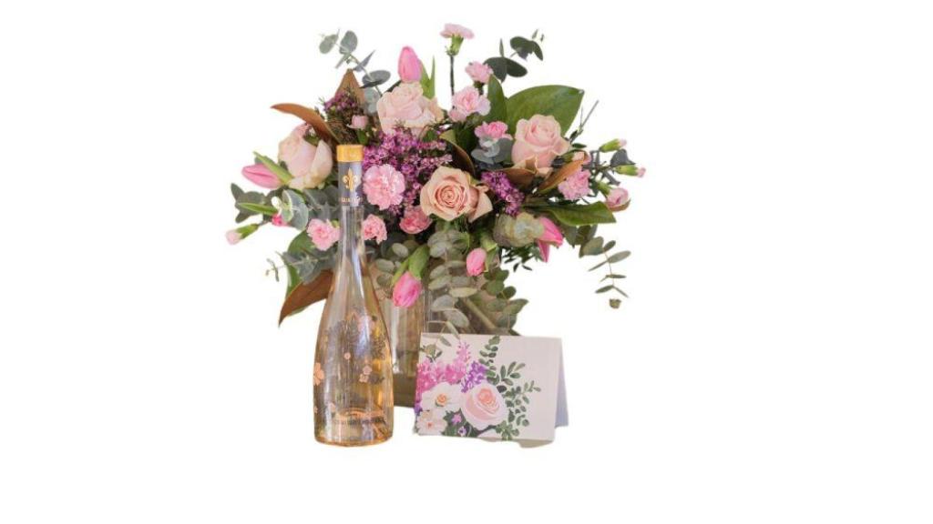 Pack Bella con vino y tarjeta