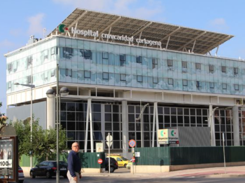La fachada del Hospital Virgen de la Caridad en Cartagena en una imagen difundida por Ciudadanos.