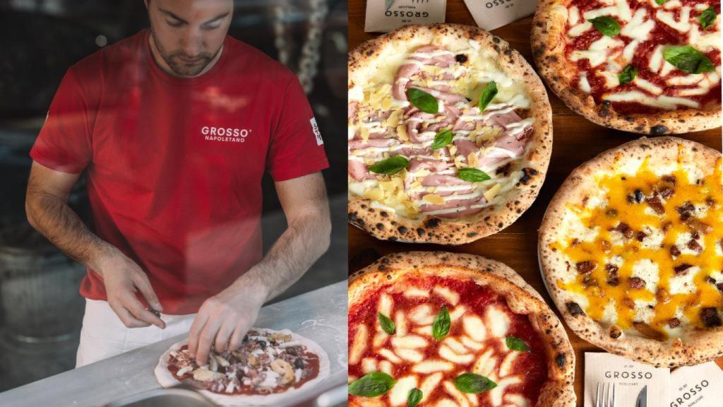 Fabrizio Polacco, capo de producto de Grosso Napoletano y una de las pizzas de la cadena.