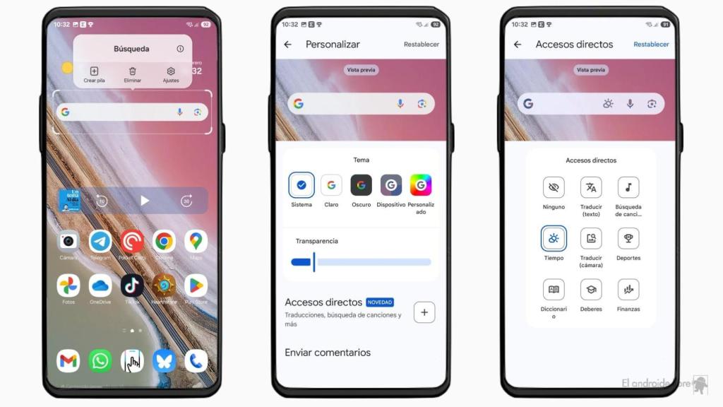 Iconos del widget de Google