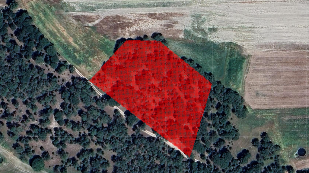 Mapa de las diferentes parcelas de Tierras de Castilla en Chañe
