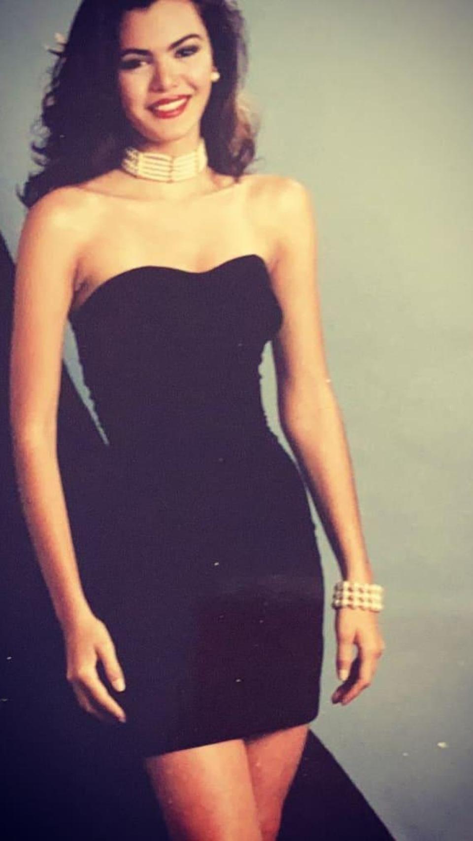 Fabiola Martínez en una fotografía tomada en su etapa como modelo.