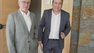 Los portavoces de Soria Ya y UPL, Ángel Ceña y Luis Mariano Santos, en una imagen de archivo