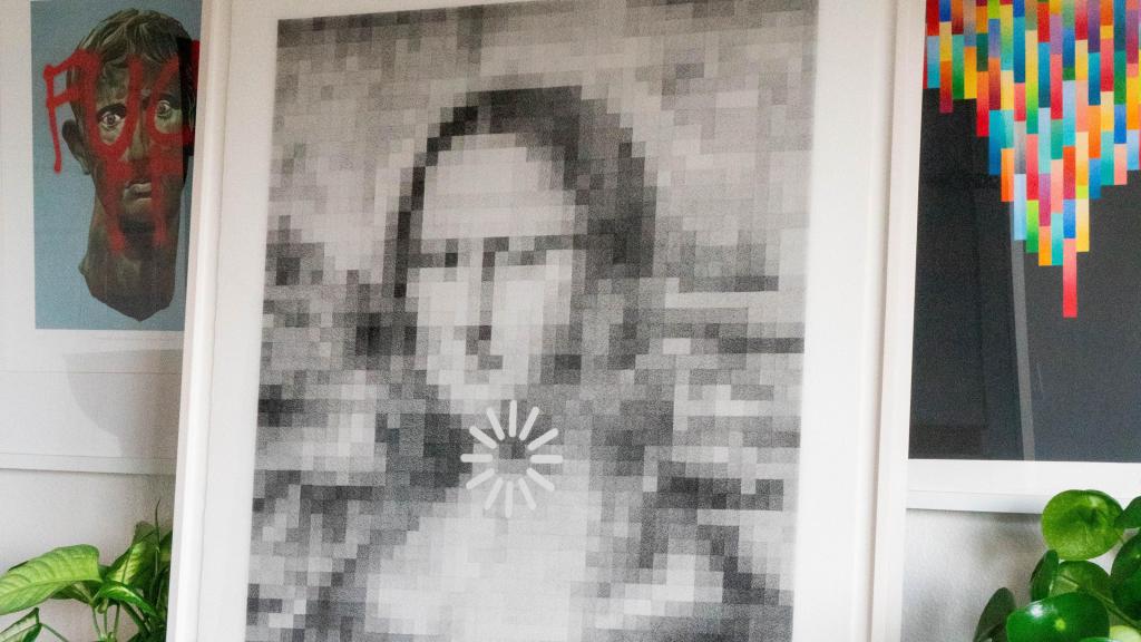 La Mona Lisa, representada con píxeles. EE