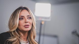 Merche durante la entrevista.