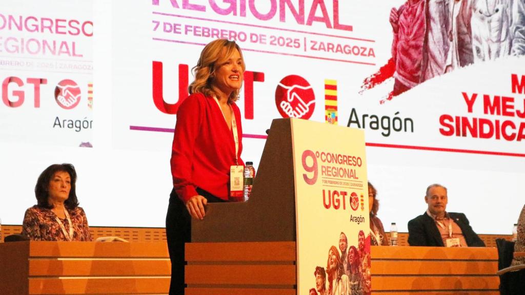 Alegría ha intervenido en el IX Congreso Regional de UGT Aragón